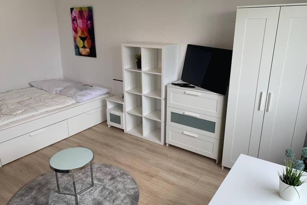 1 Zi-Whg, Netflix, Wifi, Kueche, 15Min Zum Zentrum ไลป์ซิก ภายนอก รูปภาพ